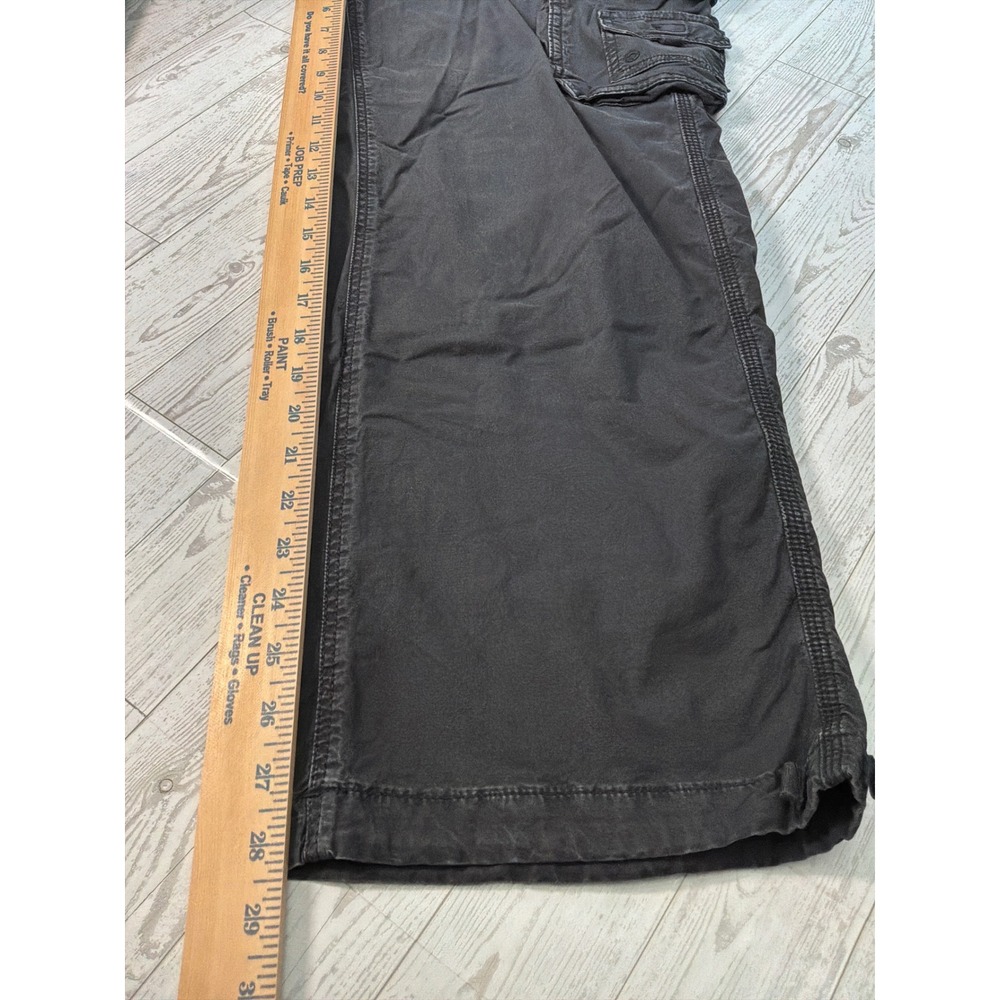 American Eagle Cargo Pants Womens 8 Gray Wide Leg Utility Y2K Grunge Streetwear - Picture 9 of 9